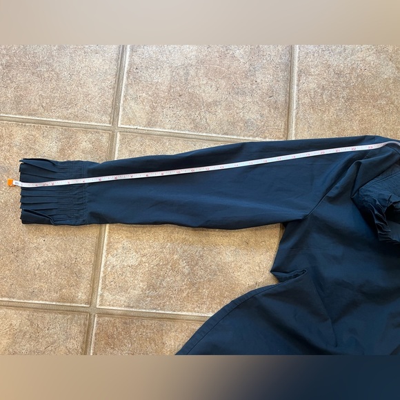 Soft Surroundings Long Sleeve Tunic Blouse Ruffle Collar Black Women’s Large - Picture 5 of 6